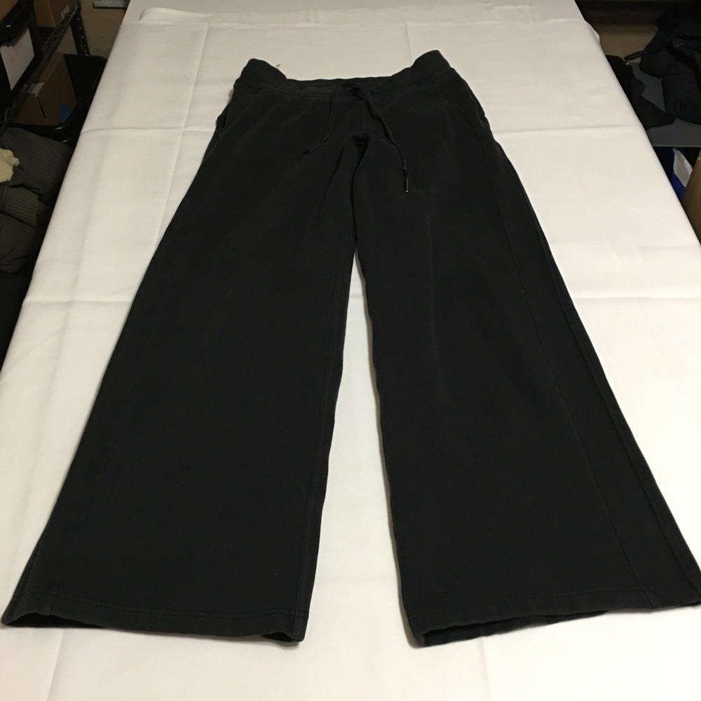 Lululemon Scuba Mid-Rise Wide-Leg Pants Womens Size 8 Black Sweatpants